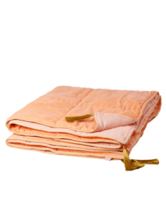 Plaid velours Corail