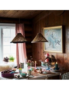 Abat-jour en paille avec... 2