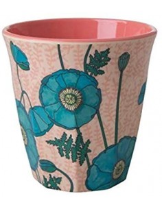 Verre GM Mélamine Poppy Bleue