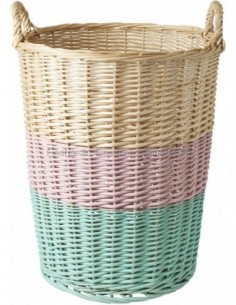 Panier rond PM Soft Rose et...