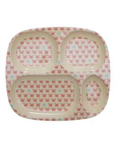 Assiette 4 compartiments Crabe et étoile de Mer