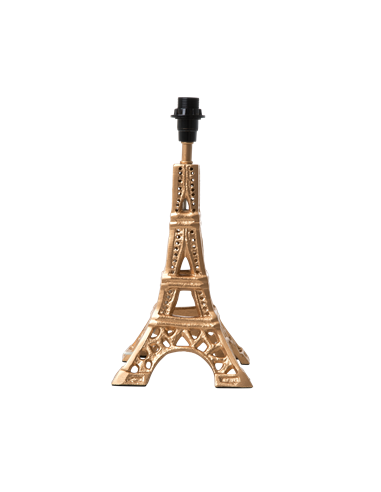 Lampe Tour Eiffel Dorée  Abat jour Bordeau