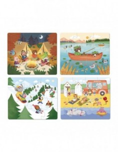 4 puzzles évolutifs vacances