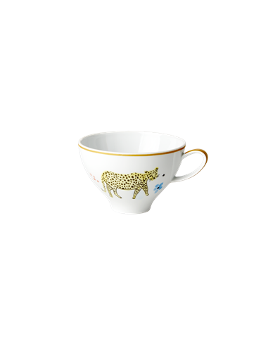 Tasse à thé en porcelaine, imprimé léopard sauvage - 310 ml