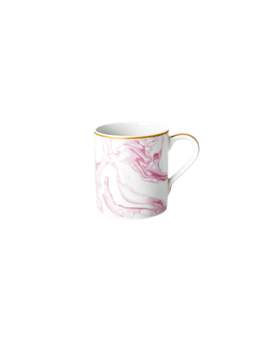 Tasse En Porcelaine - Marbre Imprimé - Rose Bubblegum - 350 ml.