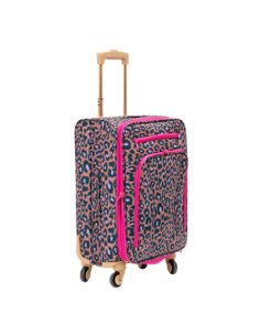 Valise Trolley Soft Shell - Imprimé Léopard