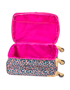 Valise Trolley Soft Shell - Imprimé Léopard 2