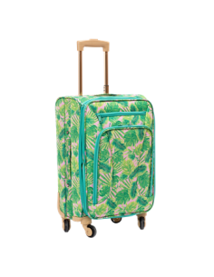 Valise Trolley Soft Shell - imprimé Feuilles Selmas