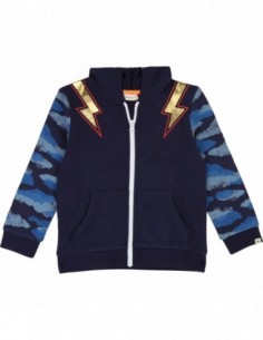 Cardigan éclair bleu