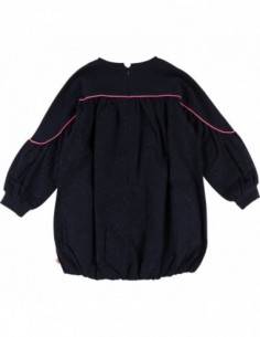 Robe bleu marine et rose fluo 2