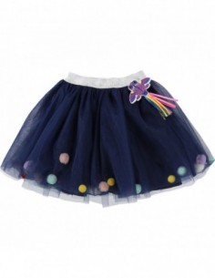 Jupon Bleu marine Pompon