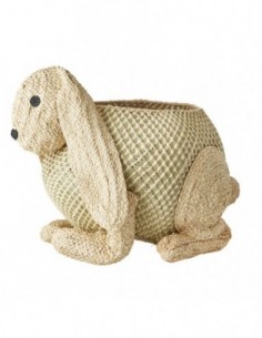 PANIER RANGEMENT RAFFIA LAPIN 2