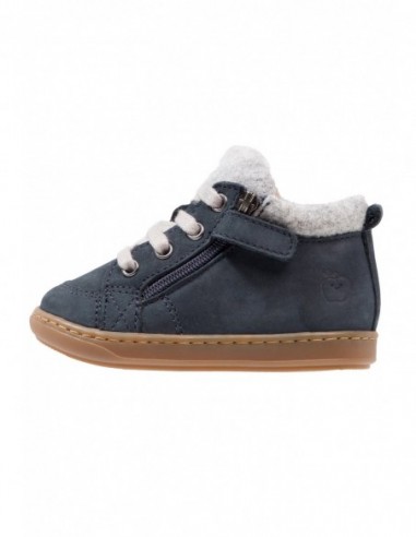 Chaussures Bouba zip wool navy grey