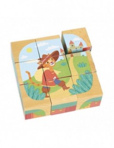 Cubes en bois les contes