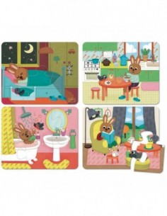 Puzzle de la maison 4*6 pcs