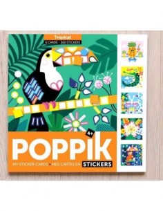 Cartes gommettes Tropical