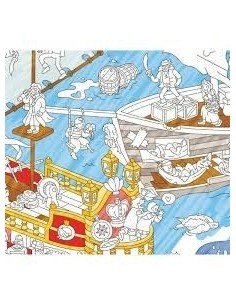Poster géant à colorier Pirates 2