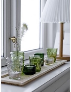 Ensemble photophores en verre sur plateau rectangulaire 2