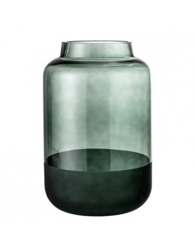 Vase en verre vert foncé