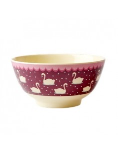 Bol Mélamine GM Cygne Bordeaux
