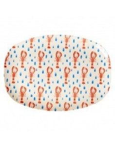Assiette rectangulaire Homard 2