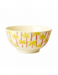 Bol mélamine PM Palmier Jaune