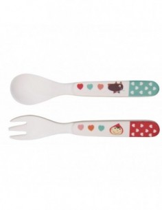 Cuillère et fourchette bambou