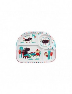 Assiette compartiment Loup