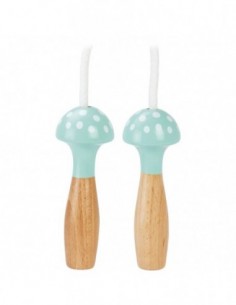 Corde à sauter verte à pois