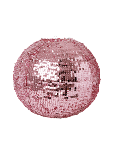 Abat-Jour Rond à Paillettes - Rose - Diam 40 cm