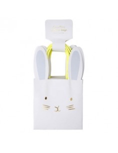 8 sacs cadeaux en papier lapin