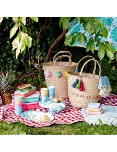 Sac de plage en raphia avec... 2