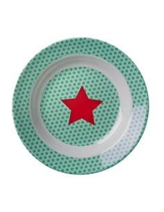 Assiette creuse mélamine Etoile Bleu/vert