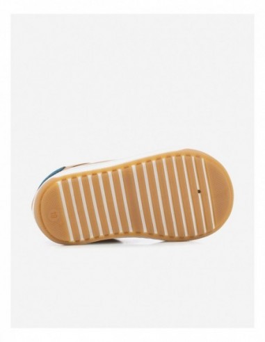 OOPS ZIP LACE Cuir Lisse Camel et Bleu Canard OOPS ZIP LACE Cuir Lisse Camel et Bleu Canard