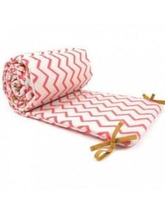 Tour de lit imprimé Zig Zag Rose