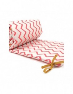 Tour de lit imprimé Zig Zag Rose 2