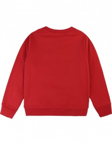 Sweat-shirt coton avec imprimé Rouge Sweat-shirt coton avec imprimé Rouge