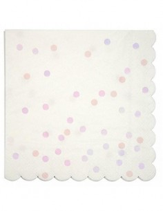Grandes serviettes pois Roses