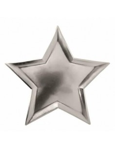 Assiettes étoile argent