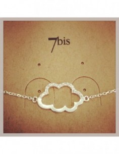 Bracelet Nuage contour moitié strass 7Bis