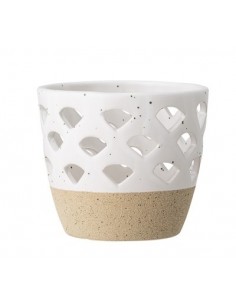 Votive, blanc, grès