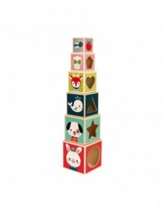 Pyramide 6 cubes Baby Forest (bois)