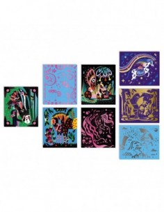 Kit Créatif - Scratch Art Chevaux Et Licornes