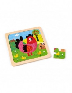 Puzzle Poule Violette 9 pcs...