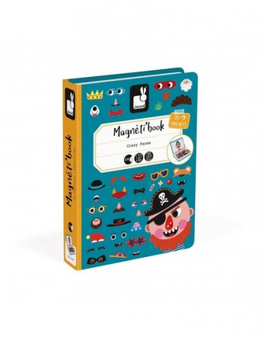 Magnéti'book Crazy Faces garçon, 70 magnets