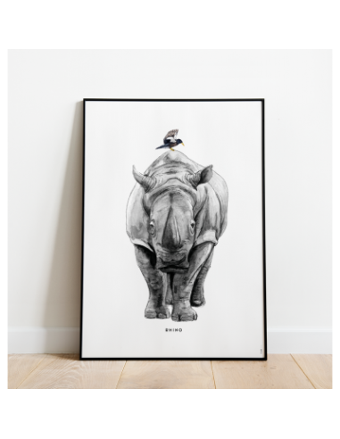 Poster Rhinoceros 30x40 de MEESIE BINTJE