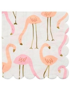 Petites serviettes flamingo