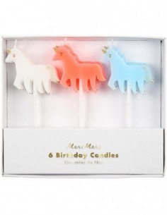 Bougies trio licornes