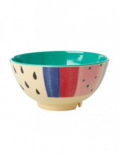 Bol en mélamine, taille medium, imprimé « Louise’s Stripes »