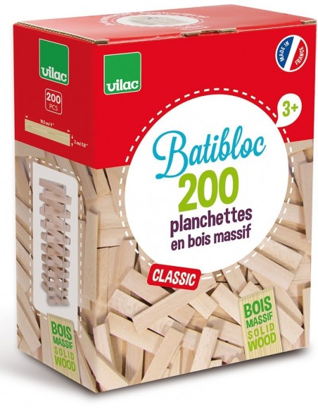 Batibloc classic - 200 planchettes en bois massif